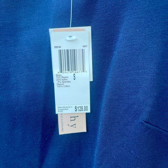 Philosophy NWT Dress navy blue with crochet sleeves size S - Picture 11 of 13